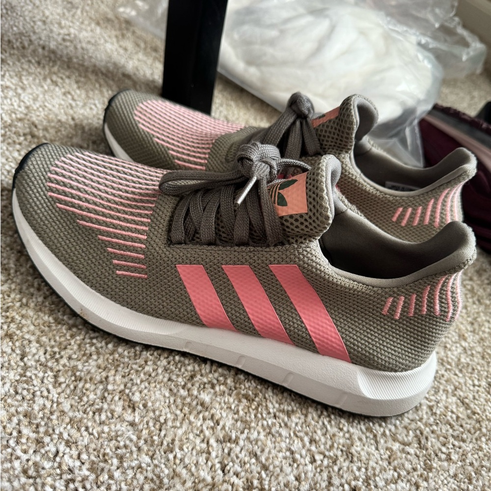 Adidas pink and green